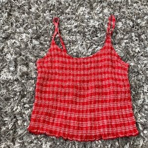 Red top stretchy feel